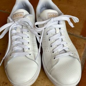 Adidas Ladies 6 1/2 White Sneakers